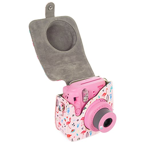 Woodmin Compatible Groovy PU Leather Camera Case for Fujifilm