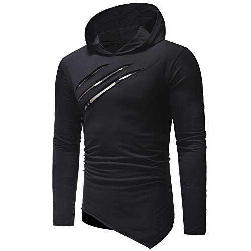 Clearance!Men's Fashion Pure Solid Color Camouflage Stitching Hoodie Outwear Shirt Top Blouse