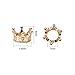 NBEADS 10 Pcs Cubic Zirconia Crown Beads, 24K Gold Plated Brass Micro Pave King Crown Spacer Beads Bracelet Connector Charm Beads for DIY Jewelry Making Crafts Design