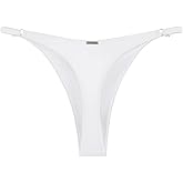 RELLECIGA Women's Adjustable High Cut Thong Bikini Bottom