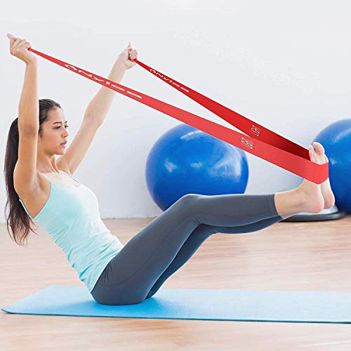 Nylea Resistance Exercise Workout Bands [Free Travel Bag] 12" Latex - Best for Training, Pilates, Powerlifting, Stretching, Physical Therapy, Yoga, Rehab and Home Fitness 3 Pack - Thumbnail 3