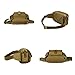 Multi functional Waist Pack, WOTOW Military Single Shoulder Hip Belt Bag Fanny Packs Water Resistant Waist Bag Pouch Hiking Climbing Outdoor Bumbag with Water Bottle Pocket Holder (Brown)