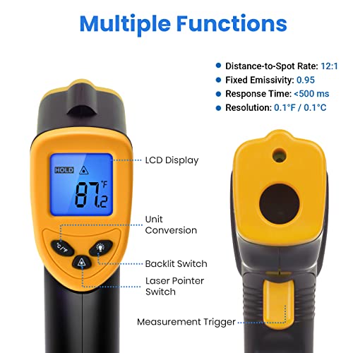 Etekcity Infrared Thermometer 774, Digital Temperature Gun for Cooking