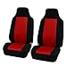 FH Group FB102112 Classic Cloth Seat Covers (Red) Full Set with Gift – Universal Fit for Cars Trucks & SUVs