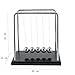 Carejoy Newton's Cradle, Newton's Cradle Balance Balls with Metal Balance Ball and Black Wooden Base accompany Your Child’s Grown-Up