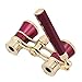 OPO Opera Theater Horse Racing Glasses Binocular Telescope with Handle (Red with Gold Trim) 3X25