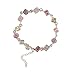 joyliveCY Fashion Silver Jewelry Hand Chain Bracelet Square Box with Colorful Zircon Cross