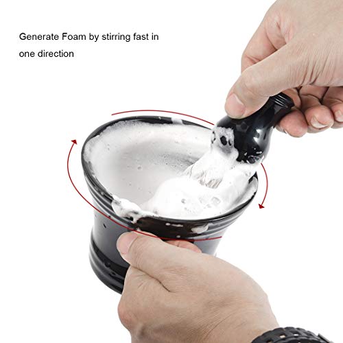 Grandslam Shaving Bowl and Pure Badger Brush - Mug for Shaving Soap and Cream