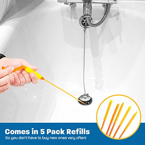 FlexiSnake Drain Weasel Sink Snake Cleaner 18 inch Drain Hair Clog