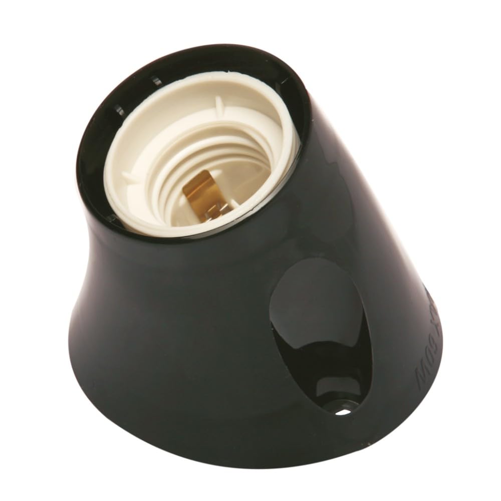 POLY POOL PP0485.2X E27 Wall Lamp Holder - Black Brass Base - Made in Italy