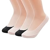 Women's Premium Cotton Liner Non Slip No Show Socks(4 Pairs)