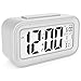 SINMI SM888 Alarm Clock Kids Alarm Clock with Backlight Sensor Touch LED Clock with Time Temperature Date White