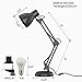 ToJane Metal Based Architect Desk Lamp Adjust Swing Arm with Extra Clip (Grey Finish)