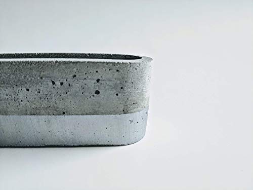 Silver Concrete Cement Minimalist Business Card Holder