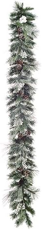 Silk Plants Direct Berry, Pine and Cone Garland (Pack of 3)