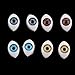 4 Color 8pcs Oval Hollow Back Plastic Eyes For Doll Mask DIY 6mm