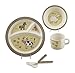 Beriwinkle Kids 5-Piece Meal Set, Durable Toddler Dinner Set, Eco-Friendly Bamboo Dishes, Food-Safe Feeding Set for Children, Boys and Girls