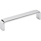 Elements 193-128PC Asher Collection 128mm Center Cabinet Pull, Polished Chrome Finish