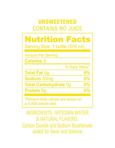VOSS Artesian Sparkling Water, Lemon Cucumber, 375 ml Glass Bottles (Pack of 12)