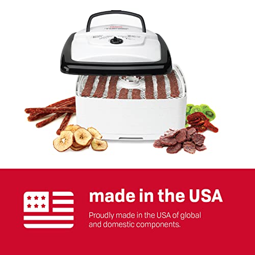 Nesco FD-80A Square Shaped Food Dehydrator, For Snacks, Fruit, Beef Jerky, White