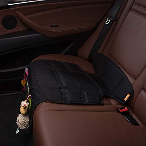 INFANZIA Car Seat Protector Thick Padding Protection for Child Cars Seats, Dog Mat, Auto Seat Cover with Extra Storage Pocket Protect Leather Seats and Fabric Upholstery - Thumbnail 2