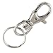 BFlowerYan Silver Tone Metal Trigger Lobster Clasp Key Chain Keyring 2 Pcs