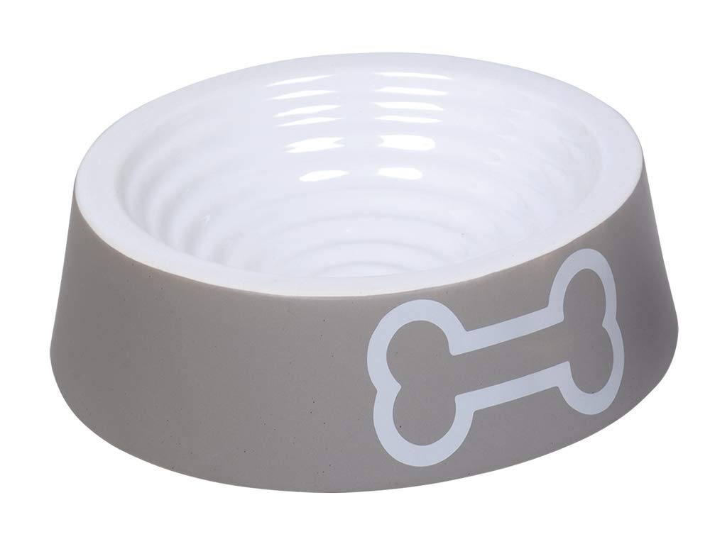 Nobby Ceramic Bowl "Big Bone" Grey Diameter 24 x 7 cm 0.7 L