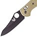 Benchmade - Mini Griptilian 555HG Knife, Sheepsfoot Blade, Plain Edge, Coated Finish, Sand Handle
