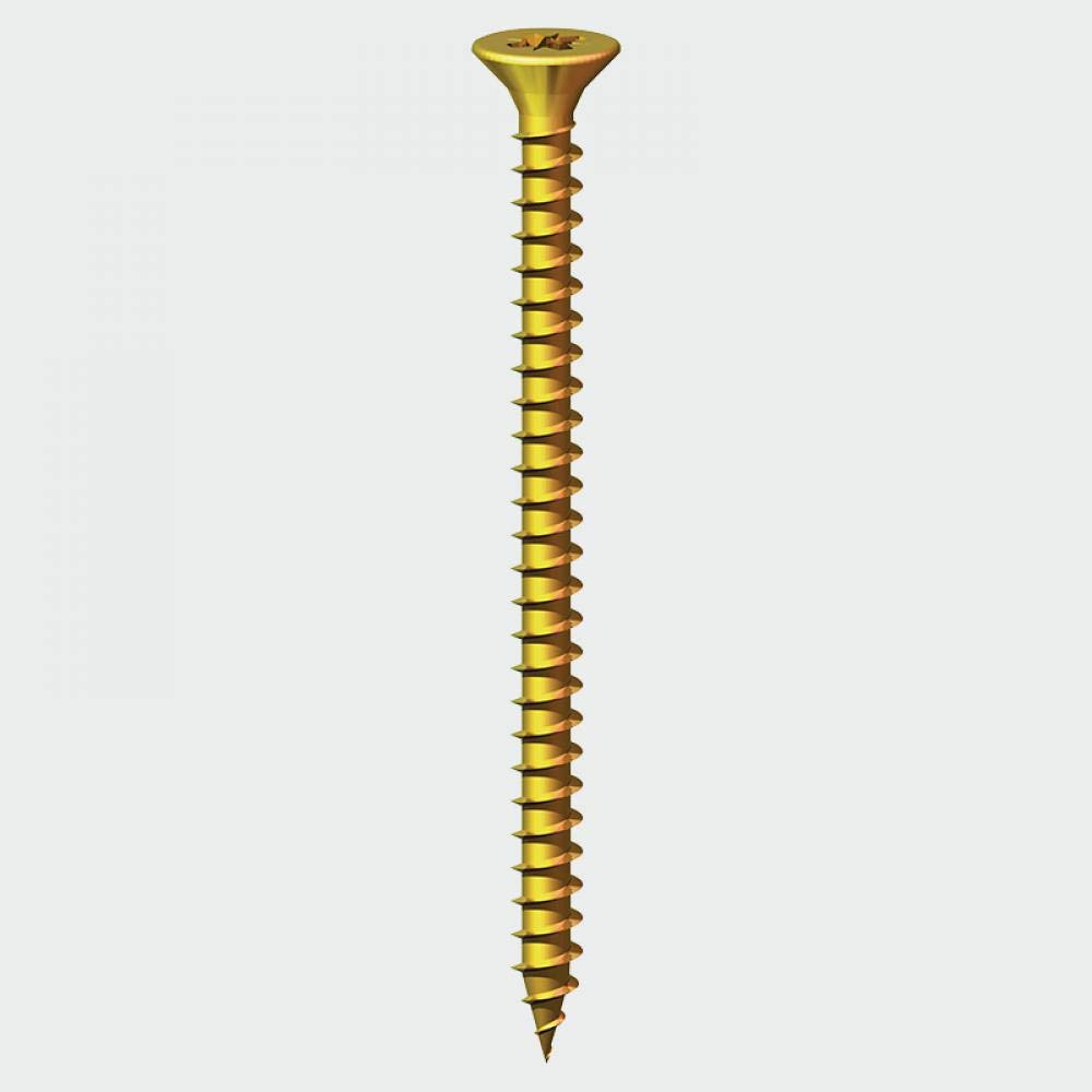 TIMco 40040CHYB PZ2 Countersunk ZYP Chipboard Screw 4.0 x 40 - Yellow (Bag of 350)