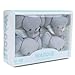 Waddle and Friends 2 Pairs Unisex Baby Sensory Rattle Socks Elephant Grey 0-12M