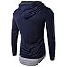 QPNGRP Mens Casual Hoodie Shirt Long Sleeve Henley Shirt B27 Navy Large