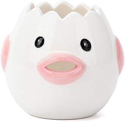 Amazon クリエイティブセラミックセパレーター卵セパレーターかわいいチキンキッチン用品家庭用卵液フィルター 黄色 ピンク Pink エッグカッター