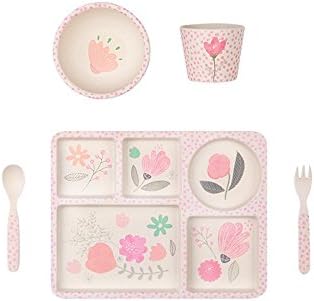 Love Mae Bamboo Dinner 5pc Set (Flower Garden)