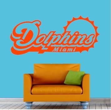 Amazon Com Large Miami Dolphins Vinyl Decal Nfl Emblem Sticker