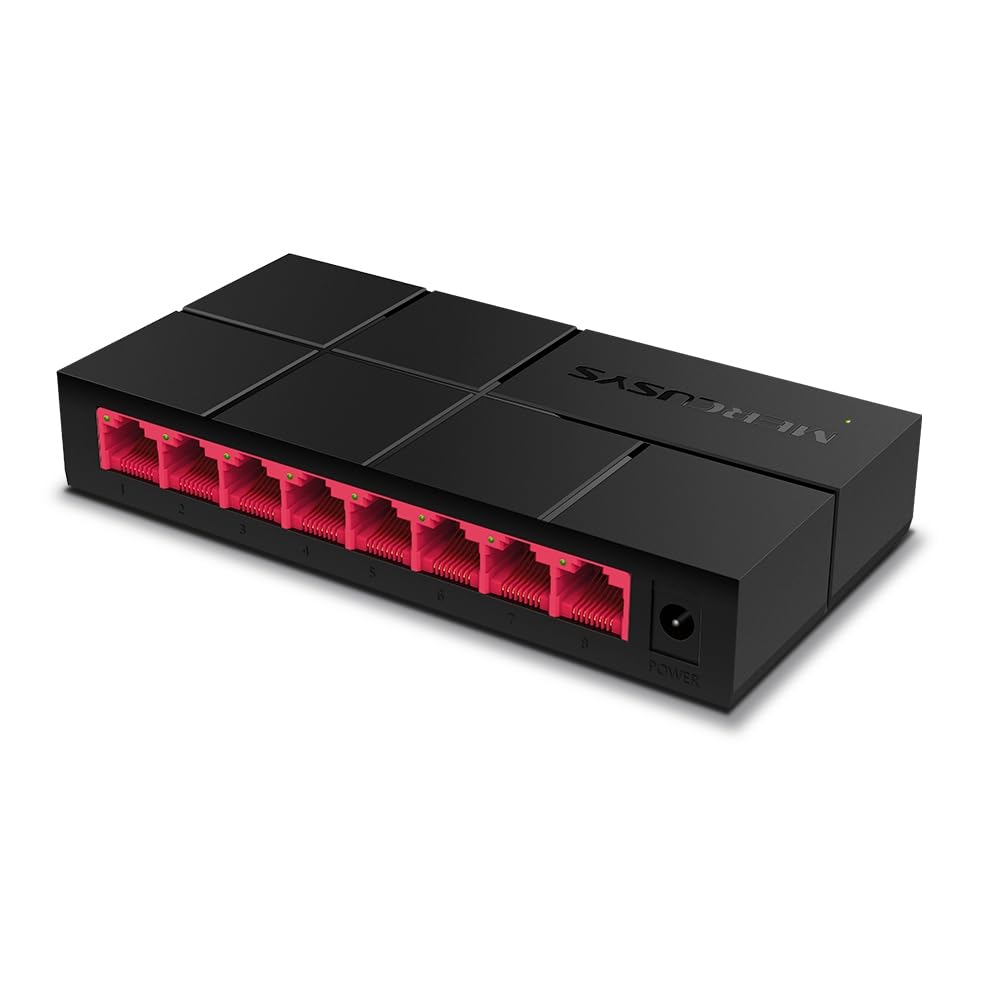 Mercusys MS108G 8-Ports Gigabit Netzwerk Switch, LAN Switch Ethernet Splitter, Plug-and-Play, Unmanaged, Lüfterlos 2