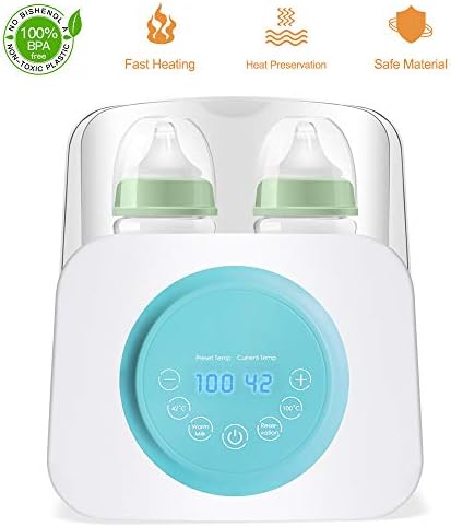 Bottle Warmer Steam Sterilizer Fast Heating Milk Food Heater with LCD-Display, Accurate Temperature Control