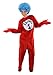 elope Thing 1 & 2 Costume Red Deluxe Jumpsuit and Wig, Adult S/M
