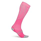 Plus Size Compression Socks 4 Wide Calf, Big and Tall, Men & Women 15-20 mmHg Reduce Pain Swelling. Maternity Nurse Travel Diabetic & Medical (WF MED, PINK)