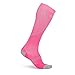 Plus Size Compression Socks 4 Wide Calf, Big and Tall, Men & Women 15-20 mmHg Reduce Pain Swelling. Maternity Nurse Travel Diabetic & Medical (WF MED, PINK)