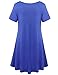 BELAROI Womens Comfy Swing Tunic Short Sleeve Solid T-Shirt Dress (3X, Blue)
