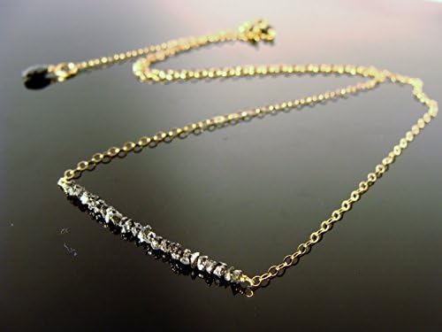 Genuine Black Raw Diamond 14k Gold Filled or Sterling Silver Necklace