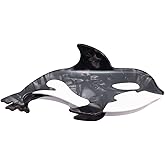 Cute Ocean Killer Whale Hair Clip,Acetate Claw Clips,Hair Clips for Women,Black