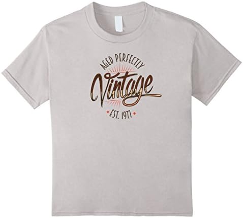 Kids Aged Perfectly Vintage Est. 1977 | 40th Birthday T-shirt 8 Silver