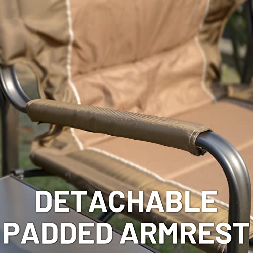 TIMBER RIDGE XXL Upgraded Oversized Directors Chairs with Foldable Side