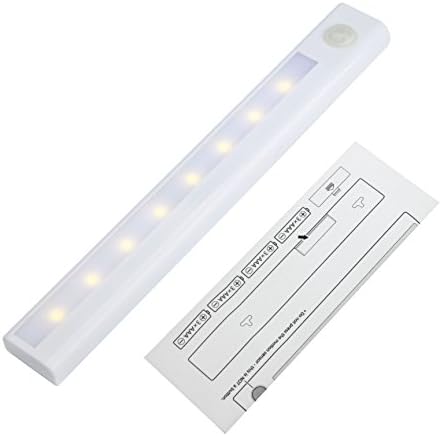 LUXONIC Motion Sensor Light Sensor LED Light Stick-on Anywhere Portable Wireless 8-LED Battery Operated for Closet Attics Hallway Washroom(1 pack, warm white)