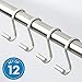 iDesign 76752 Metal T-Bar Shower Curtain Hooks Rust Resistant Rings for Kid's, Guest, Master Bathroom, 1