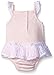 Calvin Klein Baby-Girls Combed Interlock with Lace Piecing Sun Suit and Headband, Pink, 0-3 Months