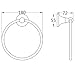 WINCASE Crystal Towel Ring, Black Hand Towel Holder, Bathroom Round Towel Hanger Racks Wall Mount (Antique Brass B)