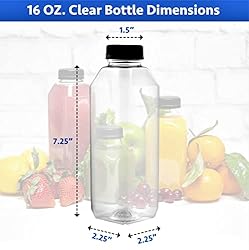16 oz Plastic Bottles With Lids | Clear Water