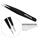 Tweezers for Ingrown Hair, ETEREAUTY Precision Slant Tweezers and Pointed Eyebrows Tweezer Set Stainless Steel Eyebrow Plucking 2 Pieces